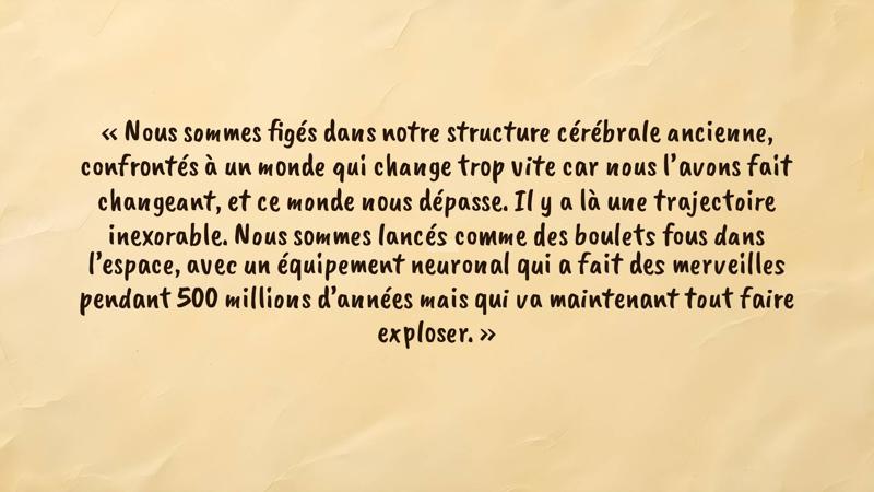 Image d’illustration de la citation : Le cortex frontal [...] musèle [le striatum] par le moyen d’ [...] impulsions électriques inhibitrices. Il devient alors possible de privilégier l’avenir à long terme au détriment de la tentation de l’instant.. Citation de .
