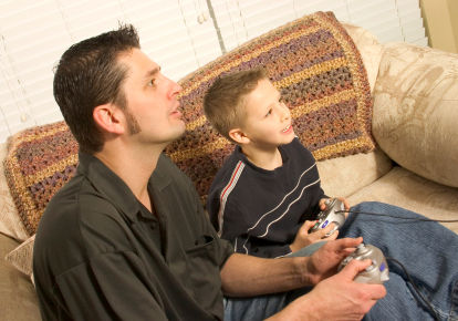 père et fils jeux vidéos